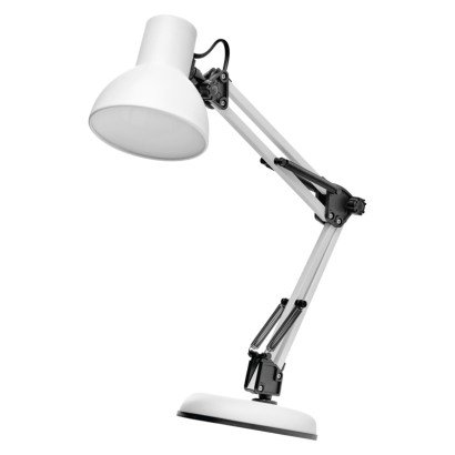 Lampa Biurkowa E27 Lucas 48 cm Biały Emos