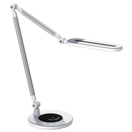 LAMPA biurkowa K-BL1221 srebrny Kaja metalowa LAMPKA stołowa LED 10W 3000 - 6000K stojąca srebrna KAJA