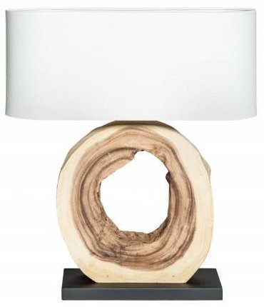 Lampa biurkowa Organic Artworks 39627  orzech włoski biała Inny producent