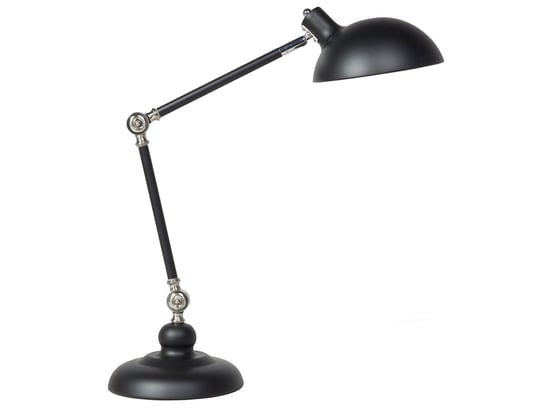 Lampa biurkowa regulowana metalowa czarna MERAMEC Beliani
