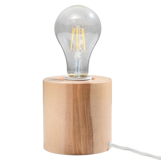 Lampa biurkowa SALGADO naturalne drewno skandynawski cylindryczny rozproszone światło SL.0674 Sollux Lighting Sollux Lighting