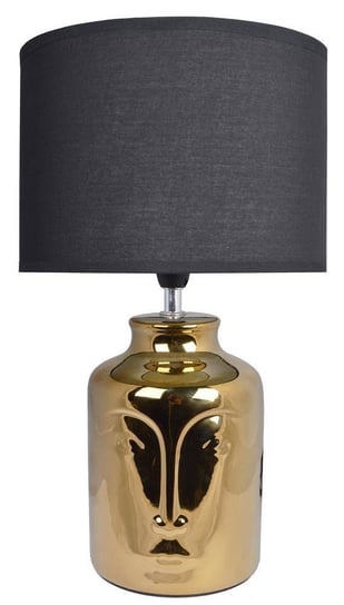 Lampa ceramiczna złota twarz z czarnym abażurem Inna marka