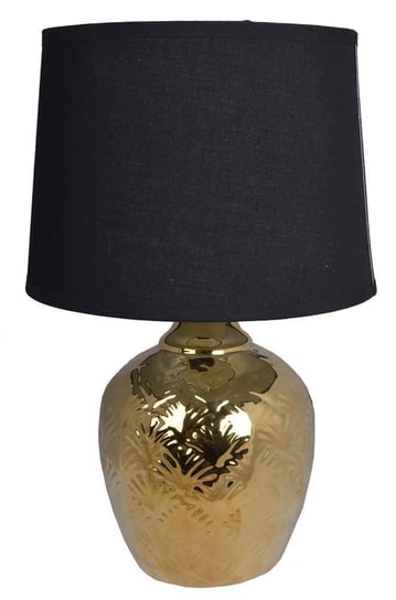 Lampa ceramiczna złota z czarnym abażurem Inna marka