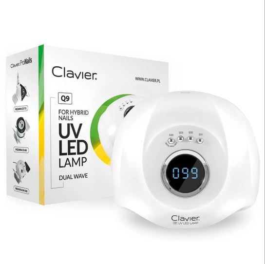 Lampa do paznokci Clavier LED + UV-Q9 + M3 90W, biała Clavier