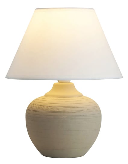 Lampa do sypialni Molly 4391 ceramika abażur biały beżowy Rabalux