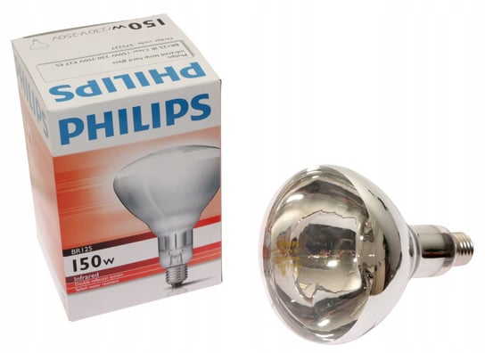 Lampa grzewcza promiennik kwoka żarówka 150W BIAŁA Philips