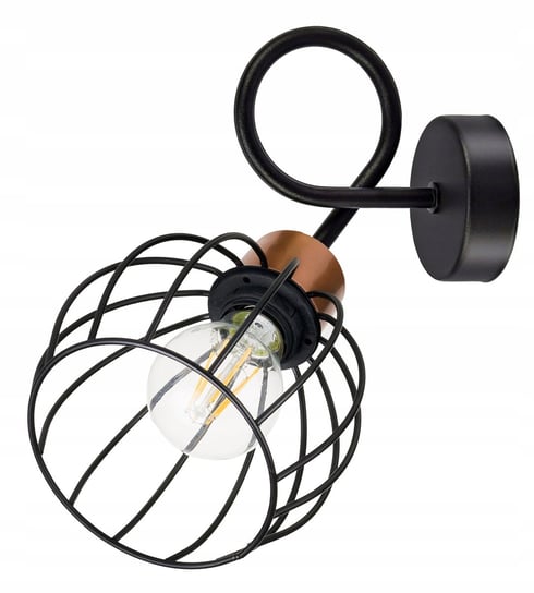 LAMPA KINKIET E27 ścienny stały loft drut KULA LED-ONE