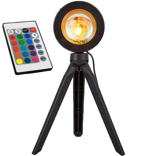 Lampa LED imitująca zachód słońca 3,5W tripod pilot czarna ZD67E Aptel