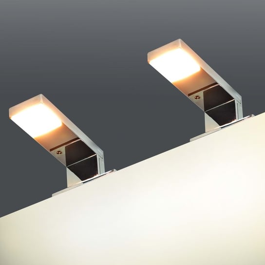 Lampa LED nad lustro MWGROUP, 2 szt., srebrne, 2 W vidaXL
