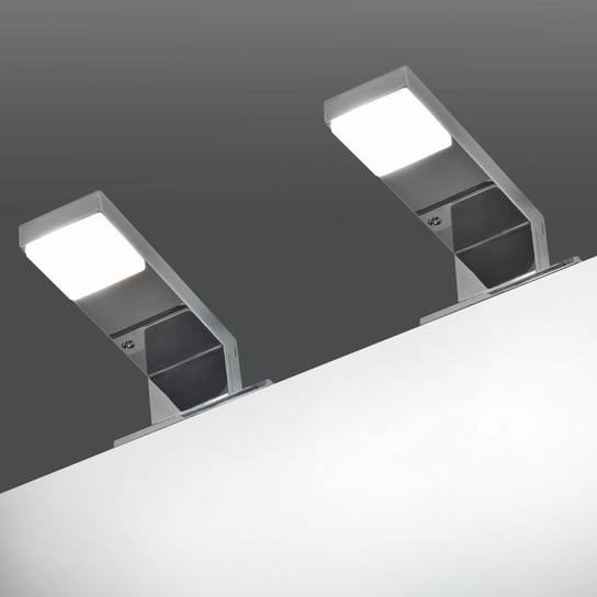 Lampa LED nad lustro MWGROUP, 2 szt., srebrny, 2 W vidaXL