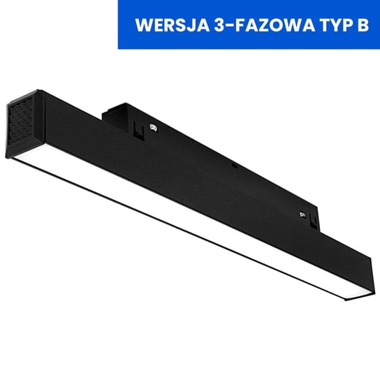 Lampa liniowa do magnetycznych szyn 3-fazowych 806 Domeno LED 12W 4000K czarna Inny producent