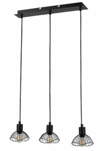 Lampa, listwa wisząca, sufitowa, do salonu ACTIVEJET AJE-Holly 9, E14x3, czarna Activejet