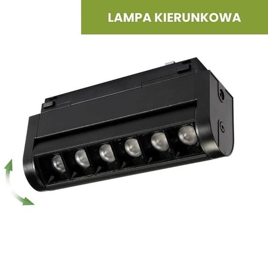 Lampa magnetyczna kierunkowa do szynoprzewodu 966 Domeno LED 6W 3000K czarna Inny producent