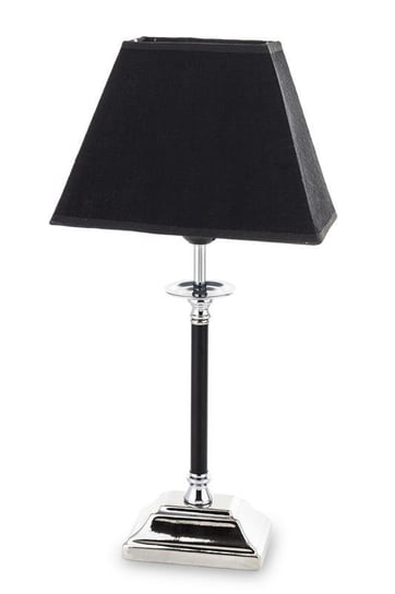 Lampa Metalowa Czarno-Srebrna Stołowa H: 48 Cm Art-Pol