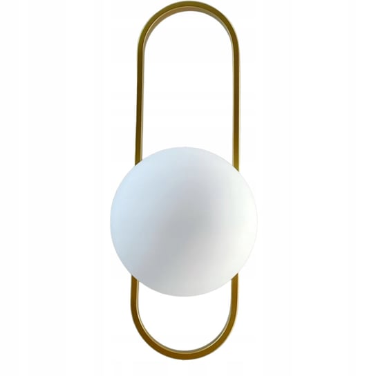 LAMPA nowoczesna ścienna kinkiet LED kule złoty mleczna 1*E14 Confortime