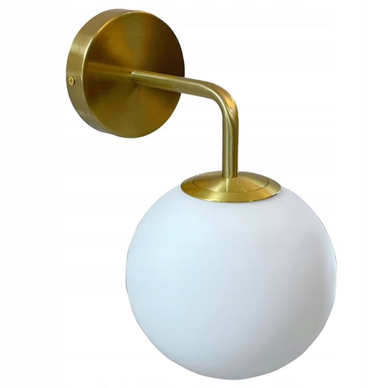 LAMPA nowoczesna ścienna kinkiet LED kule złoty mleczna 1*E14 Confortime