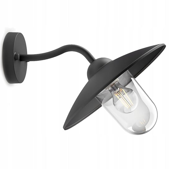 Lampa Ogrodowa LED Kinkiet Elewacyjny HAMMOCK myGarden E27 IP44 Latarnia w Dół Czarna PHILIPS Philips