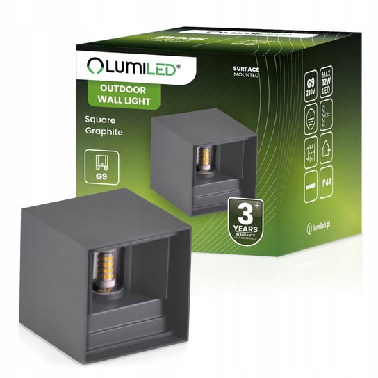 Lampa Ogrodowa Ścienna do LED G9 Kinkiet Elewacyjny Zewnętrzny GÓRA DÓŁ Lumiled