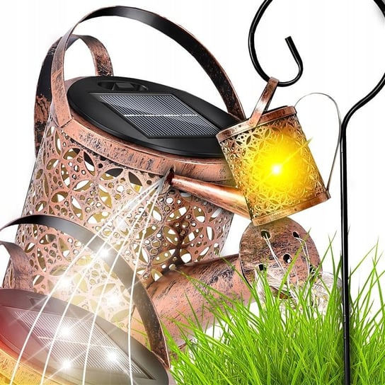 LAMPA OGRODOWA SOLARNA LED WBIJANA KONEWKA Z CZUJNIKIEM ZMIERZCHU MOCNA XXL retoo
