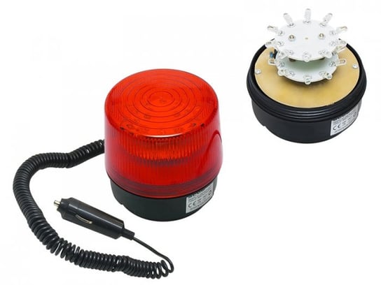 Lampa ostrzegawcza, sygnalizator optyczny LED 12V na magnes, czerwony Blow