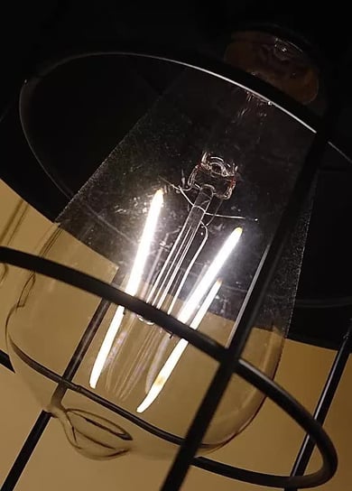 Lampa ozdobna solarna w stylu retro wisząca żarówka filament Ø21,5cm Anslut