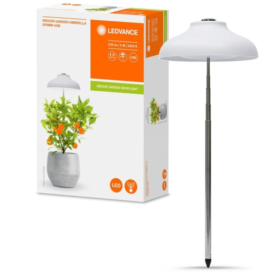 Lampa PARASOL oświetlenie wewnętrzne LED USB 5W 3400K wspomagające wzrost roślin LEDVANCE Ledvance