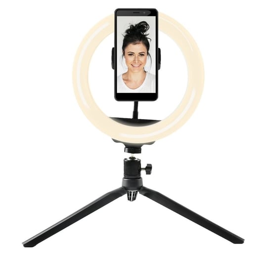 Lampa Pierścieniowa Led Z Uchwytem Do Smartfona Vlog Selfie Influencer Studio Denver Rls-801 Denver
