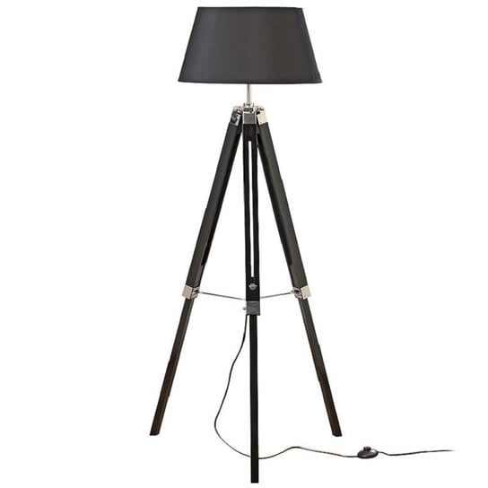 Lampa podłogowa, czarna, 46 cm 