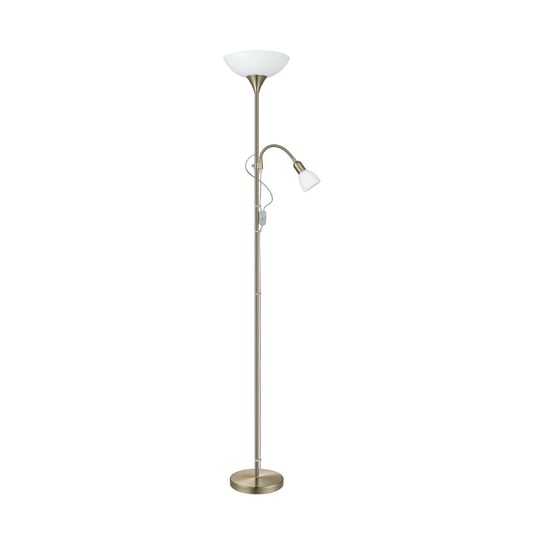 Lampa podłogowa EGLO Up2, srebrno-biała, 2x60W, 178x27 cm Eglo