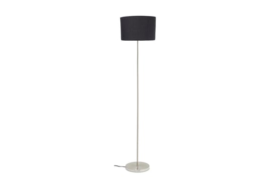 Lampa podłogowa ISNER srebrny/czarny, Ø20/h136,5, metal/tkanina Konsimo