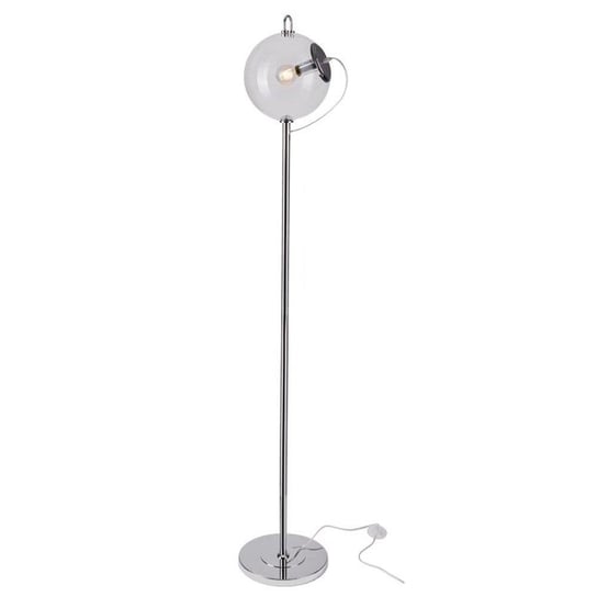 LAMPA podłogowa KKST-8039-1 stojąca OPRAWA modernistyczna chrom przezroczysta Step Into Design