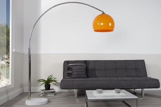 Lampa podłogowa Lounge Copper marmur pomarańczowa 205cm (Z20747) Invicta Interior