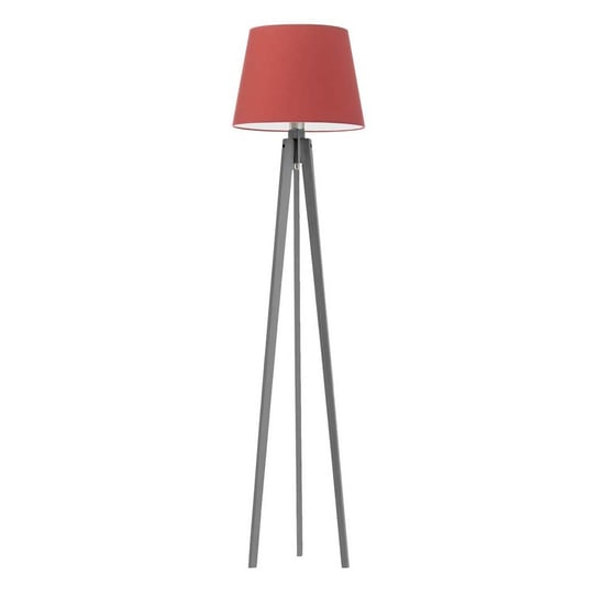 Lampa podłogowa LYSNE Curacao, 60 W, E27, czerwono-popielata, 158x40 cm LYSNE