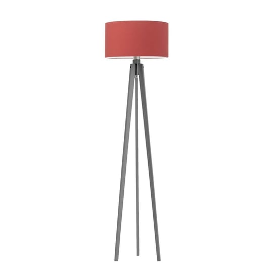 Lampa podłogowa LYSNE Miami, 60 W, E27, czerwono-popielata, 148x40 cm LYSNE