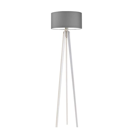 Lampa podłogowa LYSNE Miami, 60 W, E27, stalowo-biała, 148x40 cm LYSNE