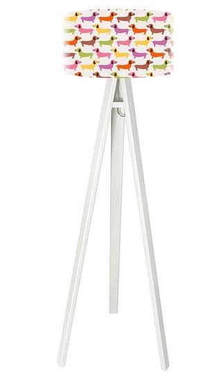 Lampa podłogowa MACODESIGN Kolorowe jamniki tripod-foto-273p-w, 60 W MacoDesign