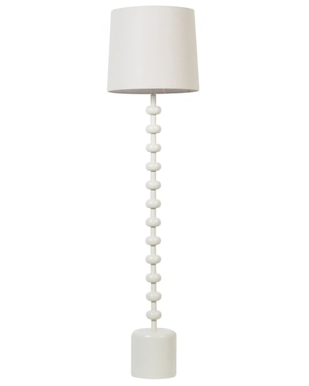 Lampa podłogowa metalowa biała KRIOS Beliani