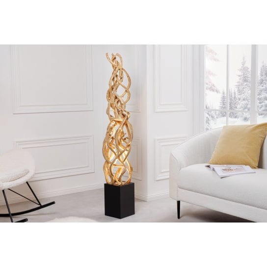 Lampa podłogowa vigne 150cm drewno z recyklingu 43075 Invicta Interior