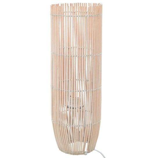 Lampa podłogowa, wiklina, biała, 72 cm, E27 vidaXL