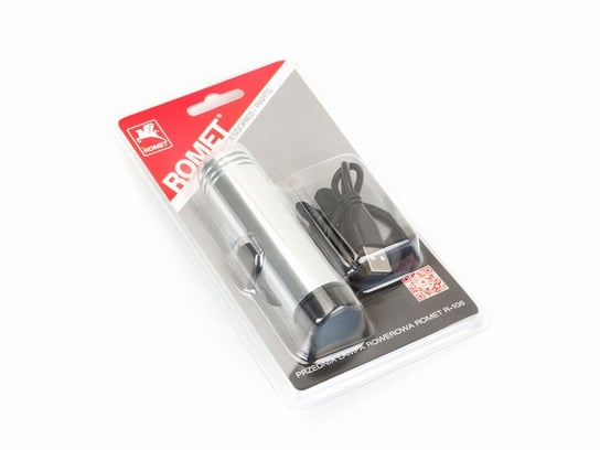 Lampa przednia al.1-LED USB. kolor srebrny mod.R-106 blister et/logo ROMET Romet