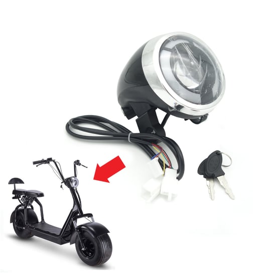 Lampa przednia LED z wyświetlaczem i stacyjką do skutera elektrycznego CP-1 / Velex / City Coco / Bili Coco Inna marka