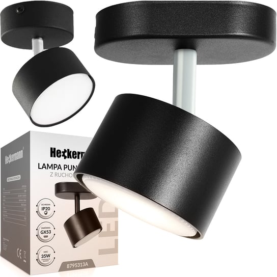 Lampa Punktowa Led Heckermann 8795313A Czarna 1X Głowica Heckermann