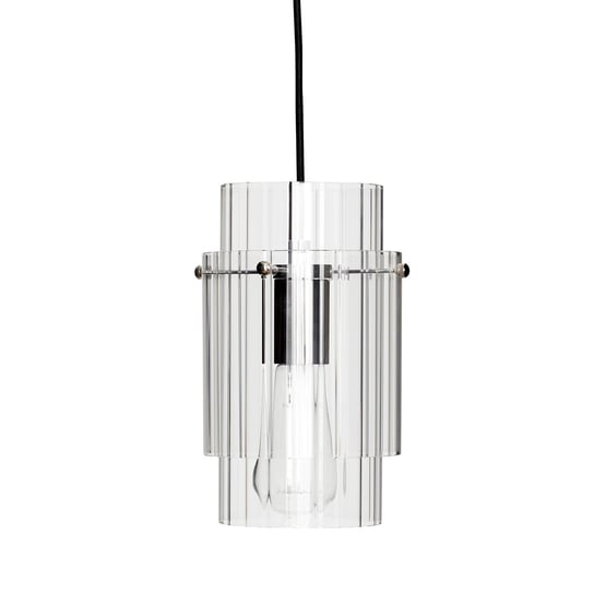 Lampa Ripple przezroczyste szkło prążkowane ø17x25cm Inna marka