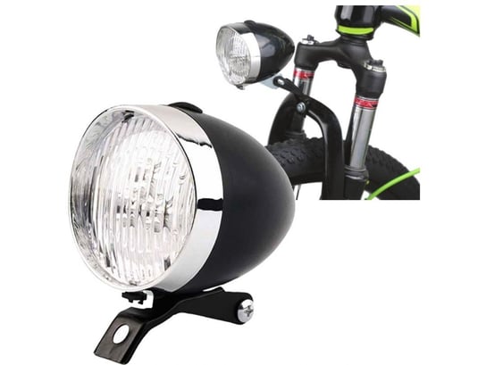 Lampa Rowerowa Na Rower Led Baterie Chrom Retro PrzydaSie.pl