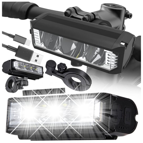 Lampa Rowerowa USB 900lm - Oświetlenie Rowerowe z Akumulatorem R131 elektrostator