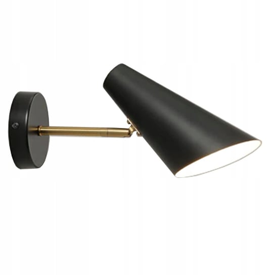 Lampa Ścienna Kinkiet Czarny Złoty Metalowy App1141-1W Toolight
