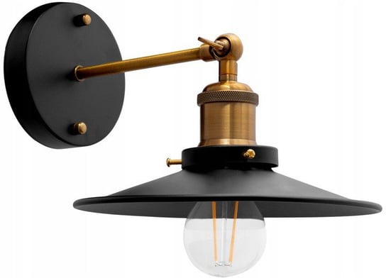 Lampa Ścienna Kinkiet Porto Loft Czarny Metal Toolight