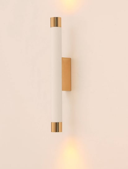 LAMPA ścienna Q Parette Bianco / Gold Orlicki Design metalowa OPRAWA kinkiet tuba biała złota Orlicki Design