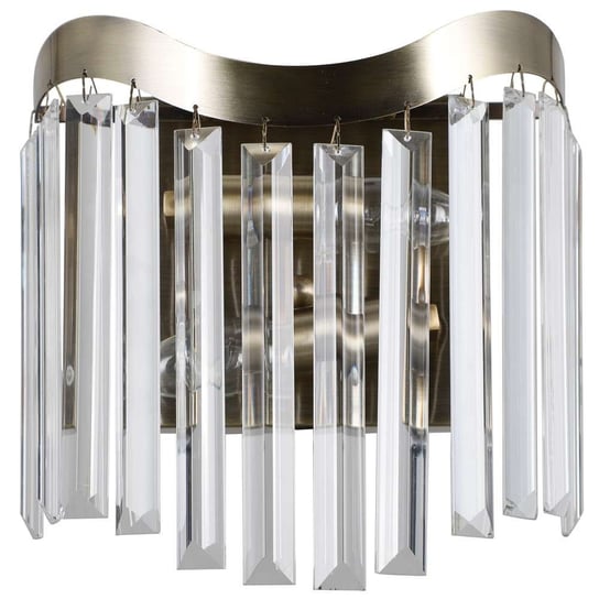 LAMPA ścienna SABRIGA WL-44544-2 Italux metalowa OPRAWA kinkiet glamour kryształki brąz przezroczyste ITALUX