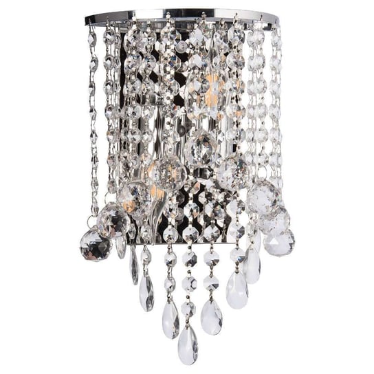 LAMPA ścienna VEN K-E 1346/2 CR glamour OPRAWA kryształowa LED 9W 4000K kinkiet chrom przezroczysty VEN
